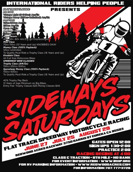 Sideways Saturdays Eureka Flat Track Racing